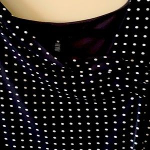 White House Black Market pretty polka dot top.